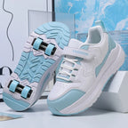 Kids Roller Skate Shoes Sneakers for Boys and Girls Gift Fashion Children 4-Wheels Casual Sports Nice Footwear