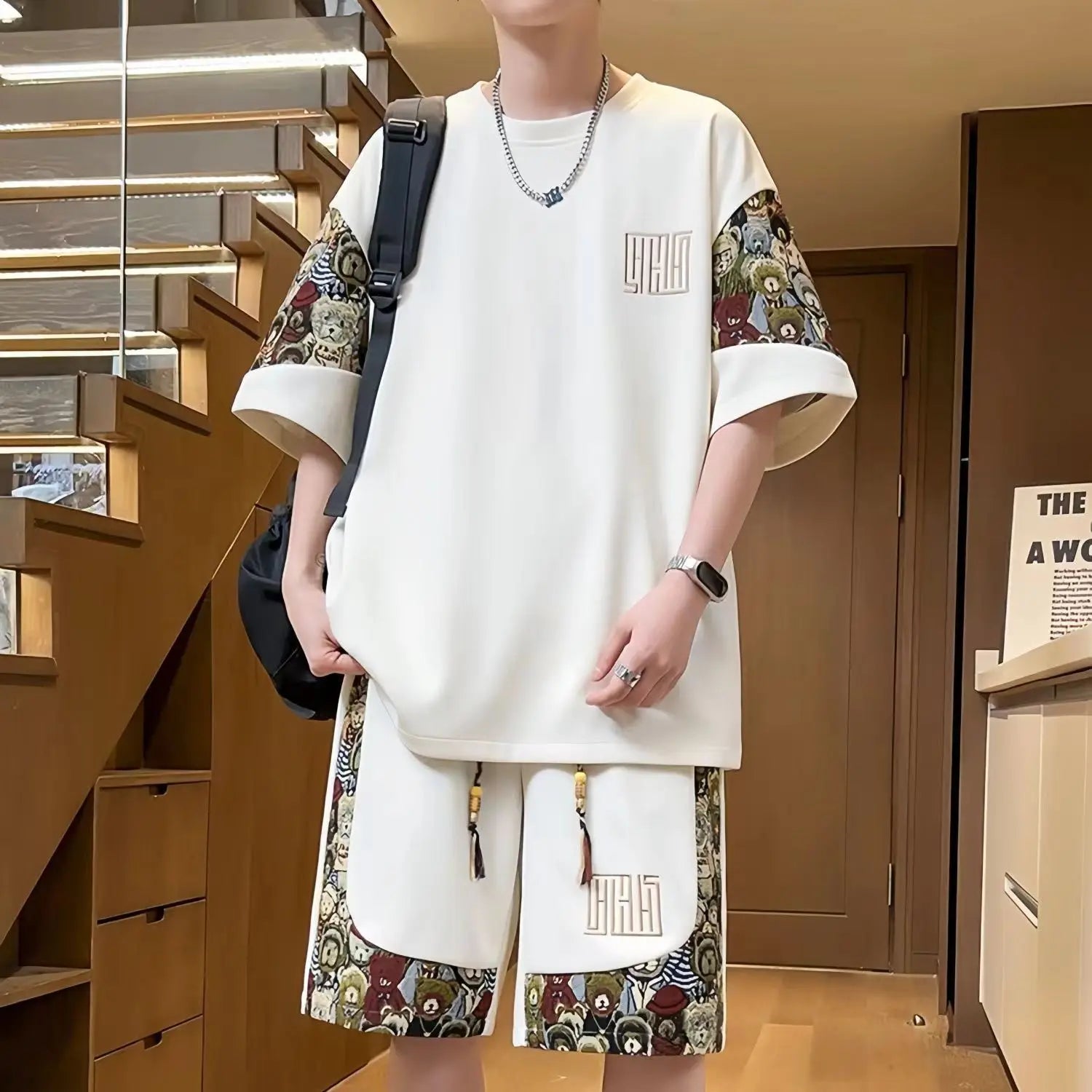 T-shirts + shorts 2026 summer fashion Sportswear shirts Men's Casual Sets Male Fashion shirts and shorts full size M-5XL