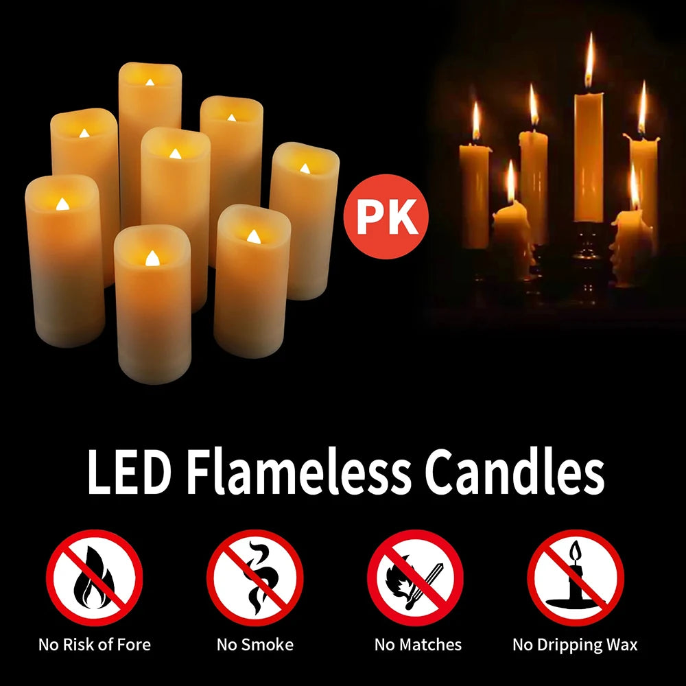 12pcs 4pcs LED Flameless Candles Flickering Light with Remote Control for Festival Wedding Home Party Decor Lighting Christmas