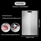 Titanium Cutting Stainless Boards for Kitchen Board 316 Steel Thickened Double Sided Food Grade Portable Fruit Meat Chopping