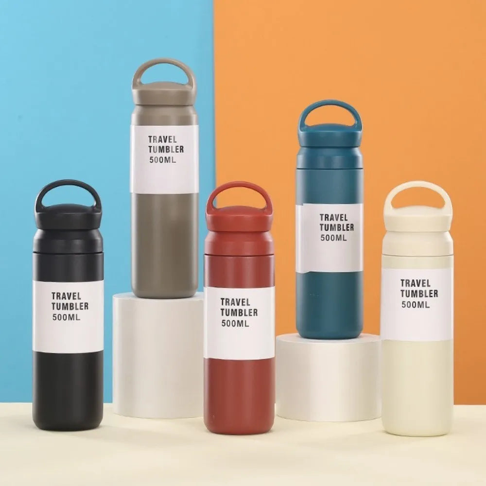 Travel Tumbler Thermos Mug 500ML Stainless Steel Double Wall Tea Coffee Vacuum Flask