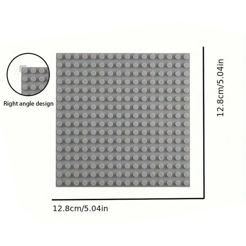 DIY 16×16-hole Single-sided Small-grained MOC Assembly Kit Basic Components for Universal Building Block Base Plates and Toys