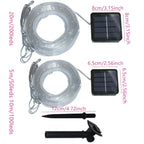 LED Solar Rope Lights Outdoor 50/100/200LEDs 8 Modes waterproof String lights for Garden Christmas Halloween Weddings Decor