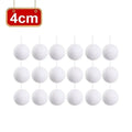 4/6/8cm White Christmas Balls Decoration Christmas Tree Hanging Accessories New Year Gift Box Navidad DIY Party Home Room Decor