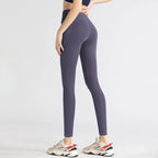 Training Leggings with Pockets for Women - High Elastic Yoga Pants Tummy Control High Waist 4-Way Stretch Gym Workout  Athletic