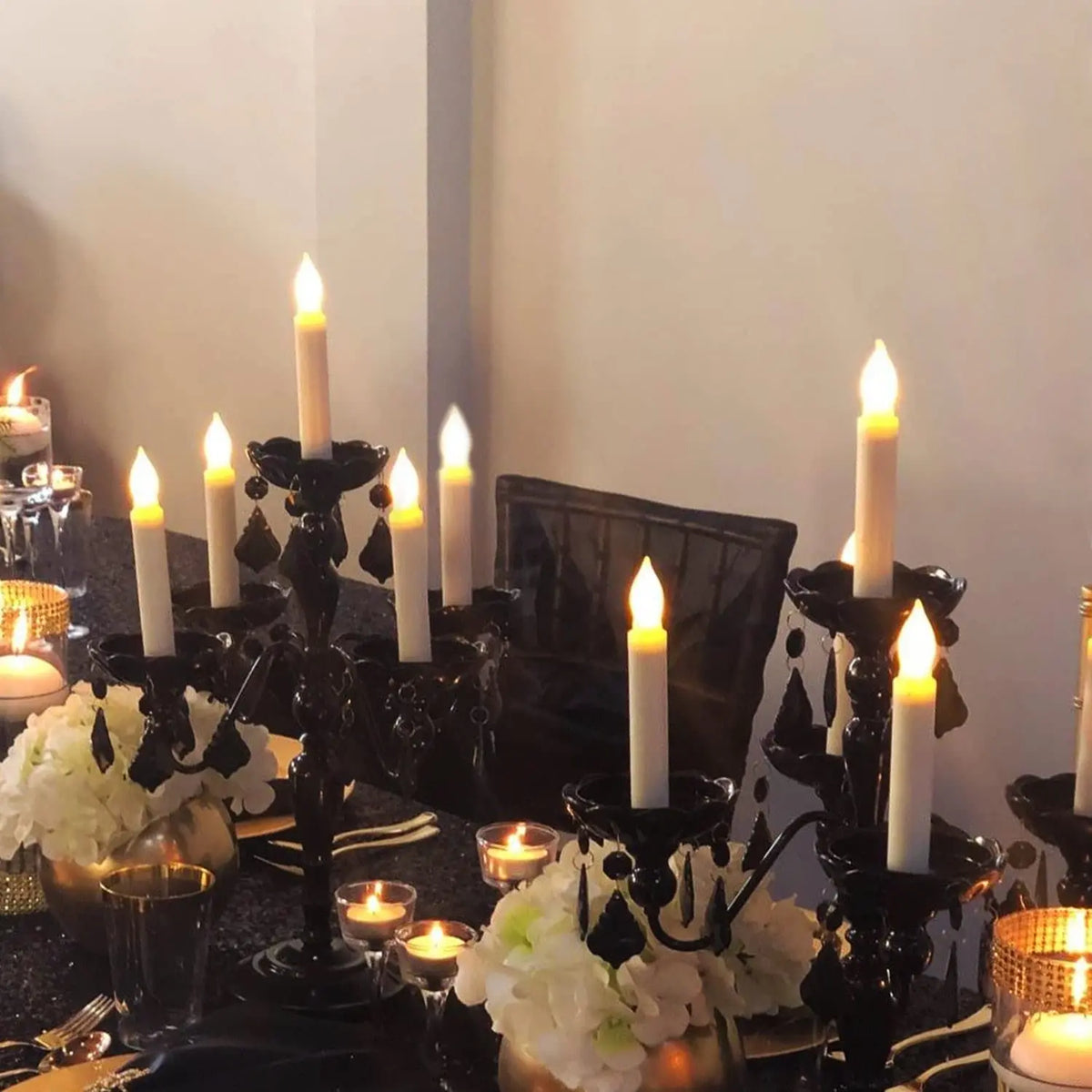 12PCS LED Flameless Electronic Candle Light Battery Operated Candles Taper Tealight LED Night Light For Christmas Wedding Decor