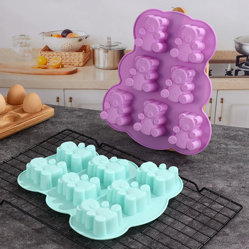 Silicone Gummy Bear Molds,Jello Molds for Kids - Make Large Candy and Chocolate Bears;Jelly,Gelatin,Soap,Ice Molds