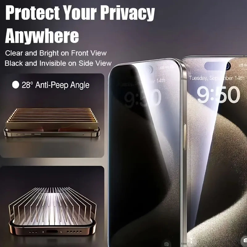 3Pack Privacy Screen Protector for iPhone 11 12 13 14 15 16 17 Pro Max 16e Air Protective Glass For iphone 13 12 Mini Glass