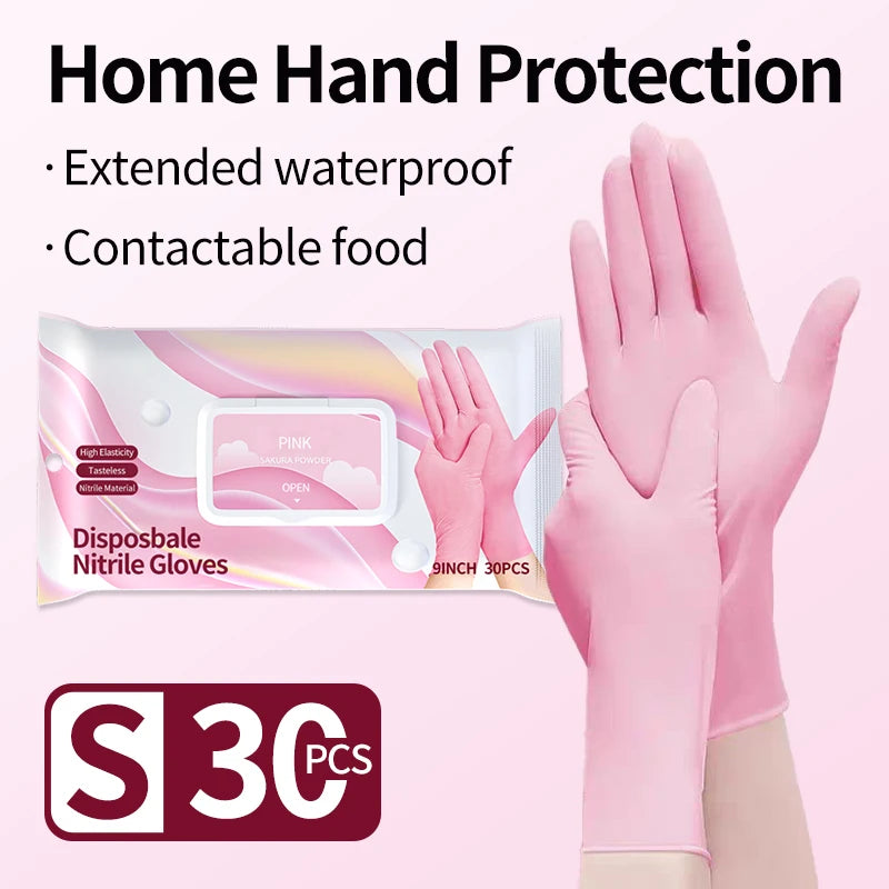 Disposable Nitrile Cleaning Gloves Latex-Free Thicken Extended Cuff Food Glove Cleaning Dishwashing Medical Exam Glove Purple