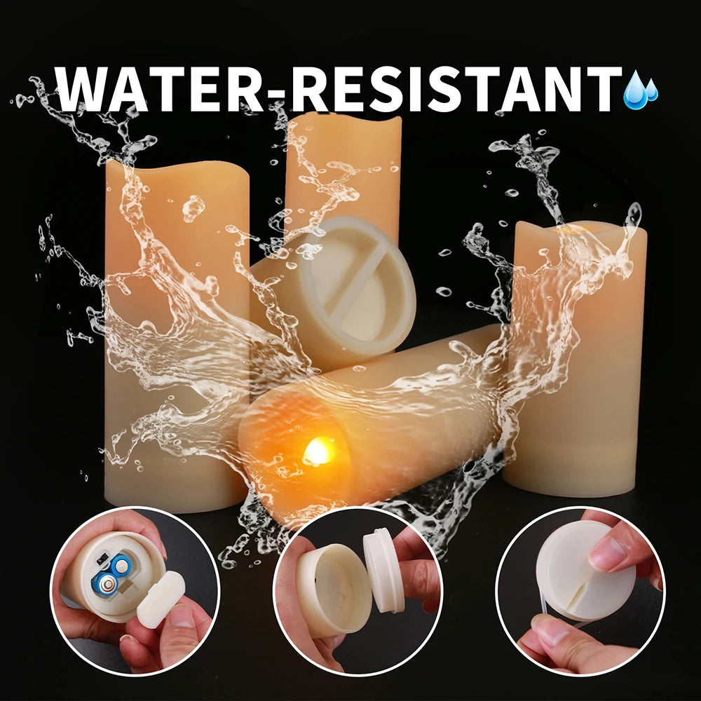 12pcs 4pcs LED Flameless Candles Flickering Light with Remote Control for Festival Wedding Home Party Decor Lighting Christmas