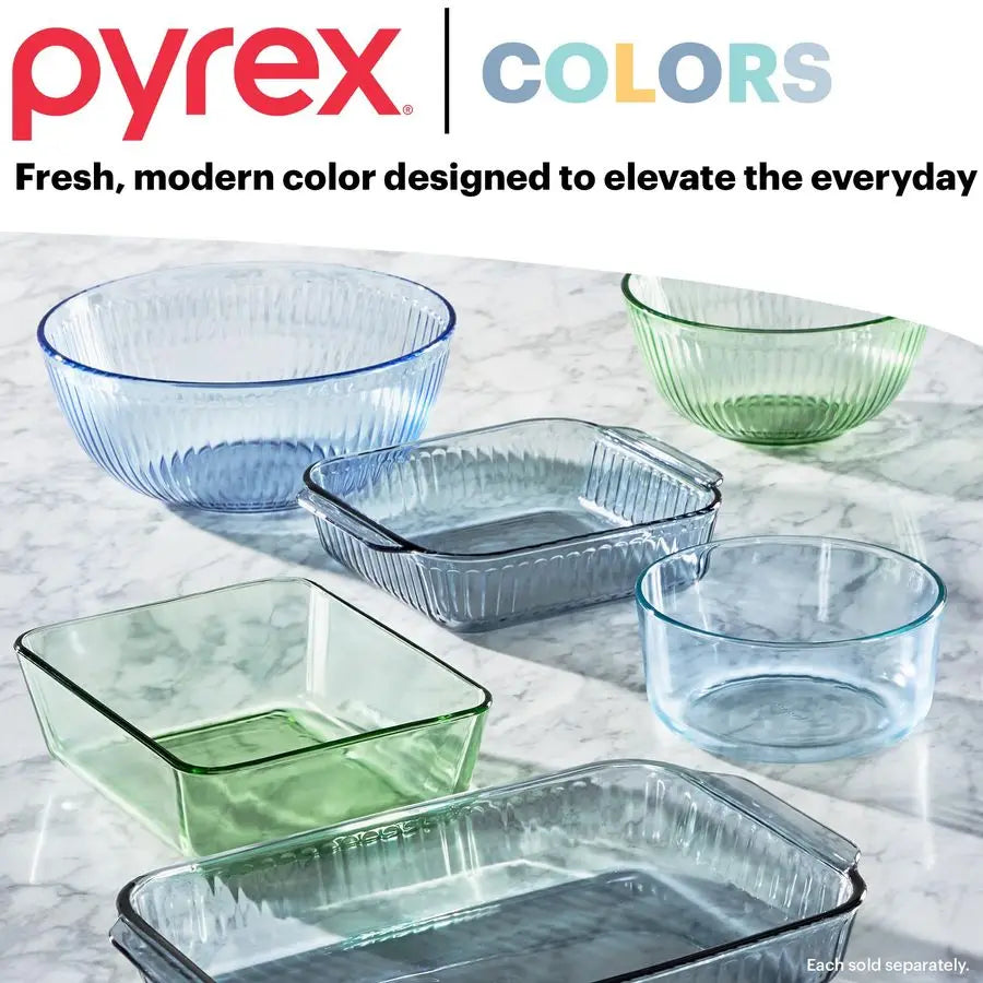 Colors Tinted 3Pack, Full Set Sculpted Tinted Glass Mixing Bowls With Lids, Nesting Space Saving Set of Bowls For Prepping and B