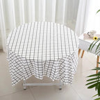 2PCS Disposable Black Checkered Tablecloth Plastic Tablecloth Birthday Party Outdoor Picnics Daily Household Use Table Cover