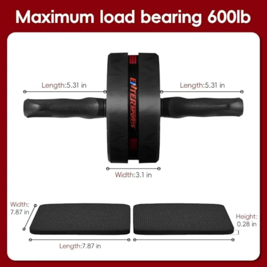 Ab Roller Wheel for Abs Workout - Abdominal Exercise Equipment with 2 Knee Pads for Home Gym, Core Strength Training, Fitness E