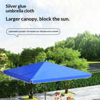 Heavy Duty Outdoor Market Umbrella Base Patio Square Stand Sun Rainproof UV Resistant Stable for All Weather Without a base