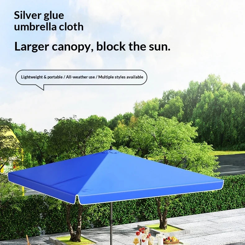 Heavy Duty Outdoor Market Umbrella Base Patio Square Stand Sun Rainproof UV Resistant Stable for All Weather Without a base