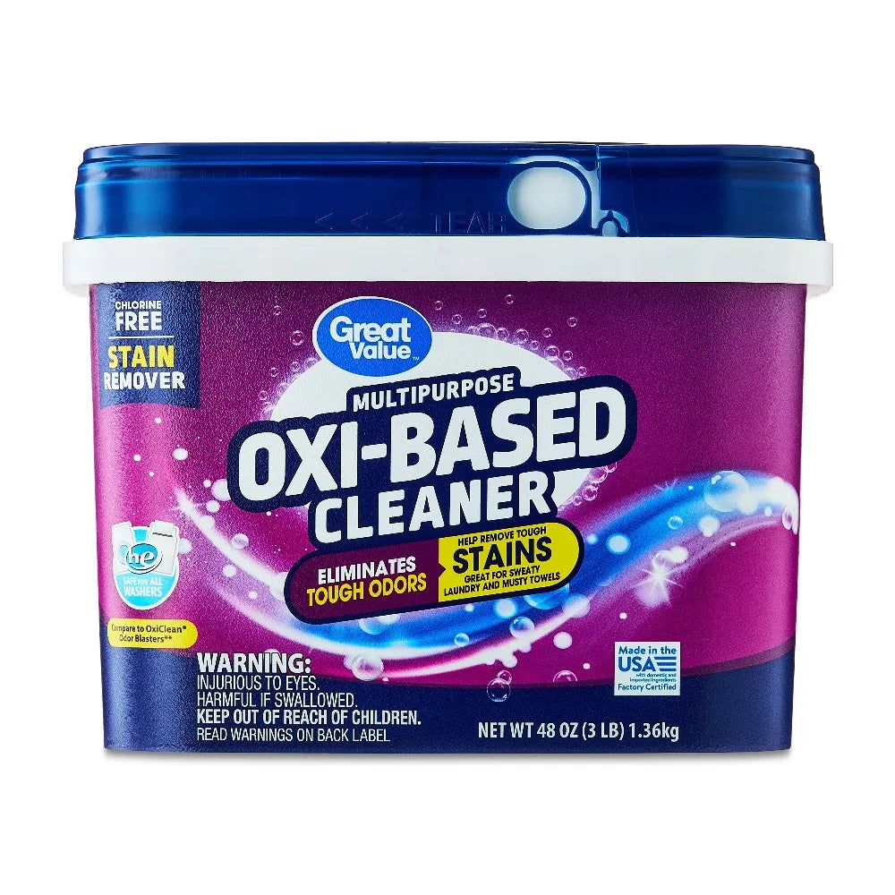 Oxygen Based Multipurpose Stain Removing Cleaner Powerful Bleach Free Decontamination Powder Effectively Tackles Tough Stains on Clothes Floors Fabrics Surfaces Ideal for Household Laundry Cleaning and Multi Scene Deep Stain
