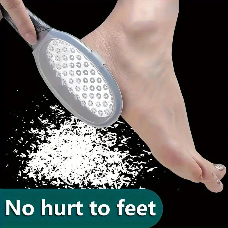 [Professional Foot File] Heavy-Duty Stainless Steel Pedicure Tool | Non-Slip Ergonomic Handle | Dead Skin Remover for Feet