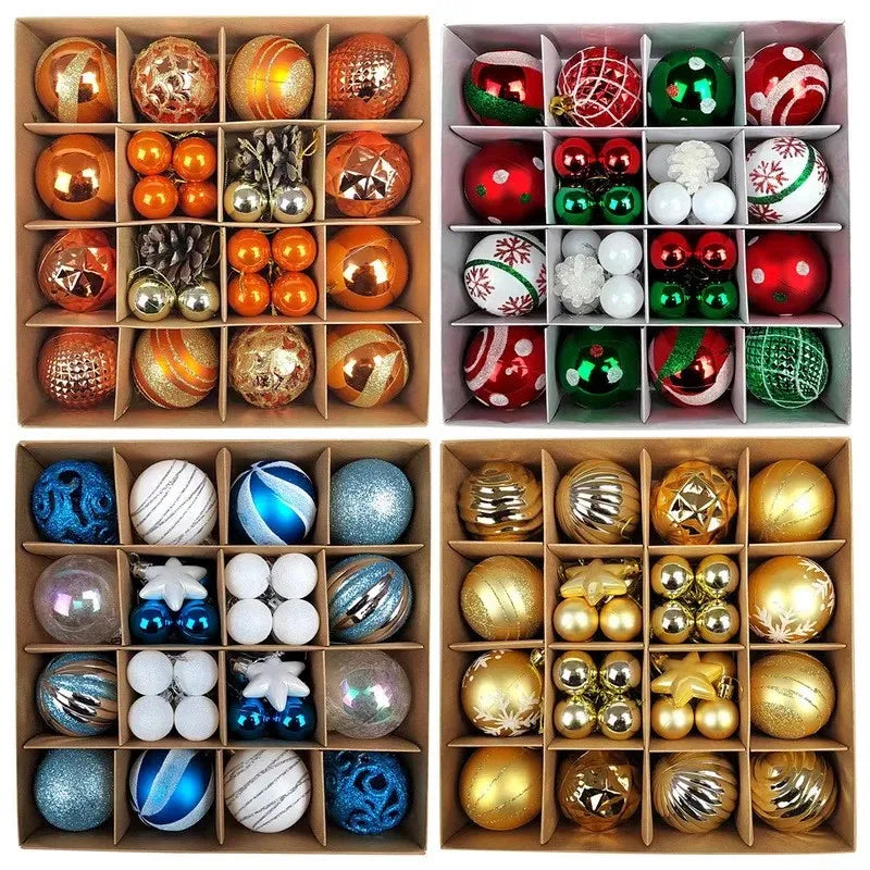 44Pcs 3-6CM Christmas Ball Merry Christmas Tree Topper Decoration for Home Decor Holiday New Year 2026 Navidad Gifts Supplies