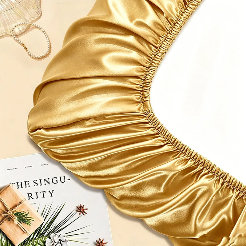 Satin Decorative Pillowcases for Hair Protection Elastic Band Cushion Covers Luxury Silky Fabric Travel Beddingroom Pillow Cover