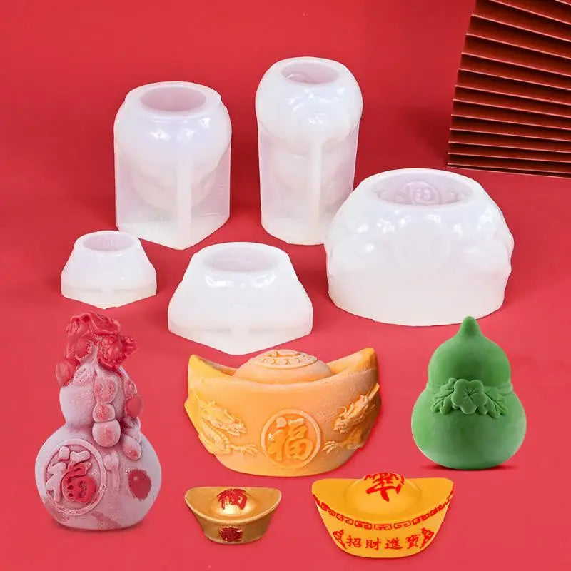 Milk Jelly Silicone Cake Mold 3D Pudding Lion Dance Pig Silicone Mould Home Baking Dessert Decoration Accessories