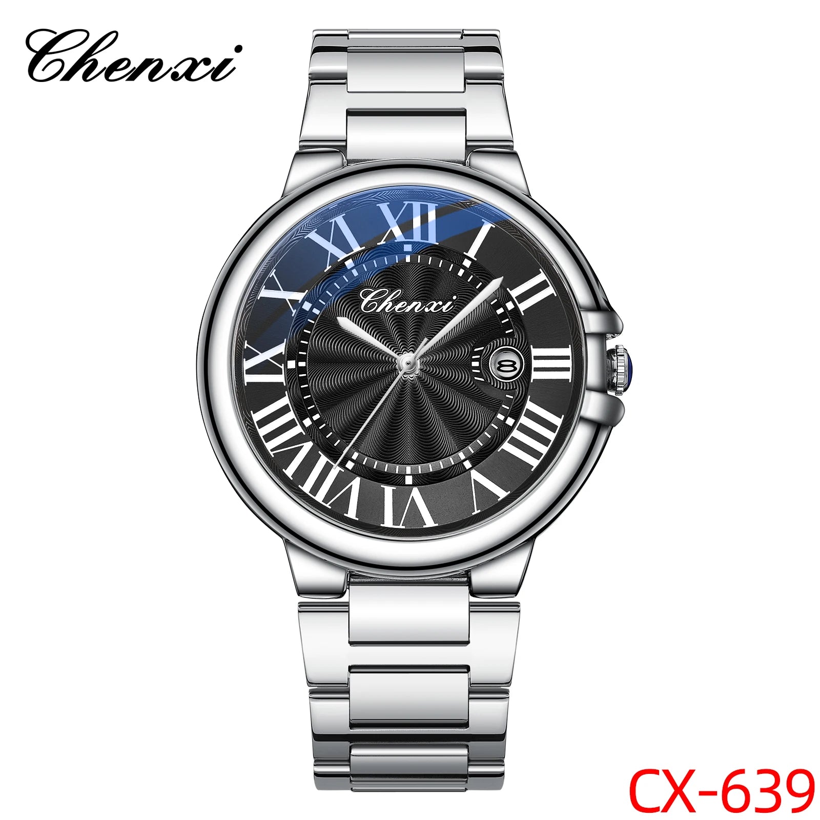 CHENXI Couple Luxury Quartz Wristwatch Stainless Steel Waterproof Luminous Elegant Watch Valentine Gift for Men and Women