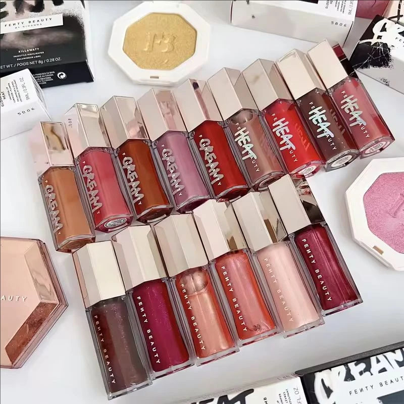 Luxury Fenty Beauty Mirror Water Light Flowing Lip Gloss Lasting Moisturizing High-saturation Color Shining Lip Gloss Makeup