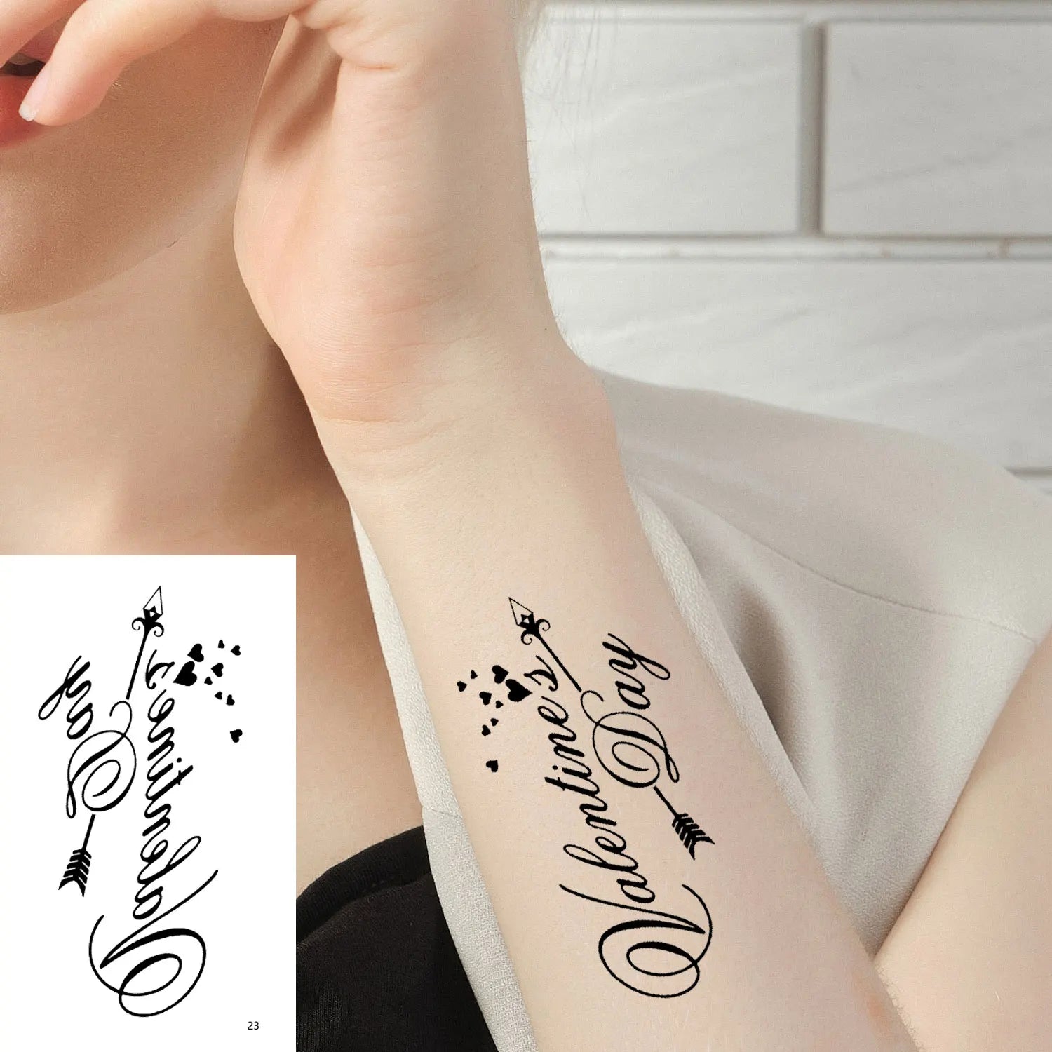 30pcs Temporary Tattoos for Women - Black Heart, Butterfly, Floral & Celestial Designs | Waterproof Fake Tattoo Stickers