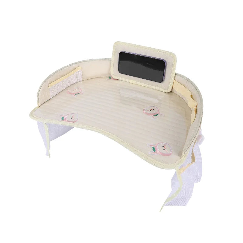Car Kids Safety Seat Tray Multifunctional Waterproof Meal Storage Table Baby Stroller Tray Board for Toddler Travel