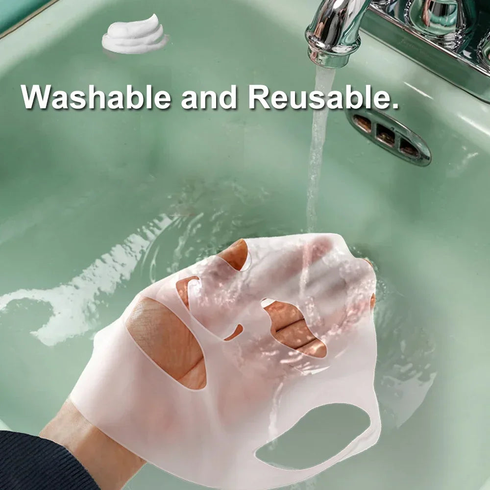Silicone Facemask Holder Reusable Silicone Face Mask Holder for Sheet Masks Wet Locking Avoid Evaporation Skincare Beauty Tool