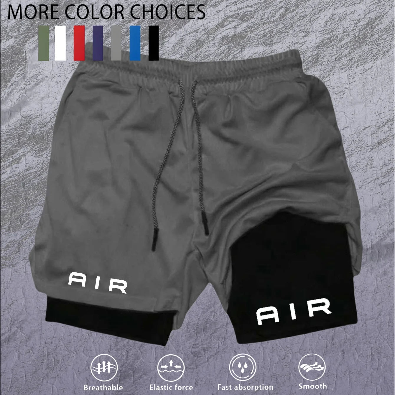 2026 Summer Running Shorts Men 2 in 1 Sports Jogging Fitness Shorts Training Quick Dry Mens Gym Men Shorts Sport gym Short Pants