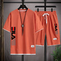 2025 Summer New Casual Men's short-sleeved T-shirt and Shorts 2-piece outdoor men's round-neck short-sleeved sportswear set