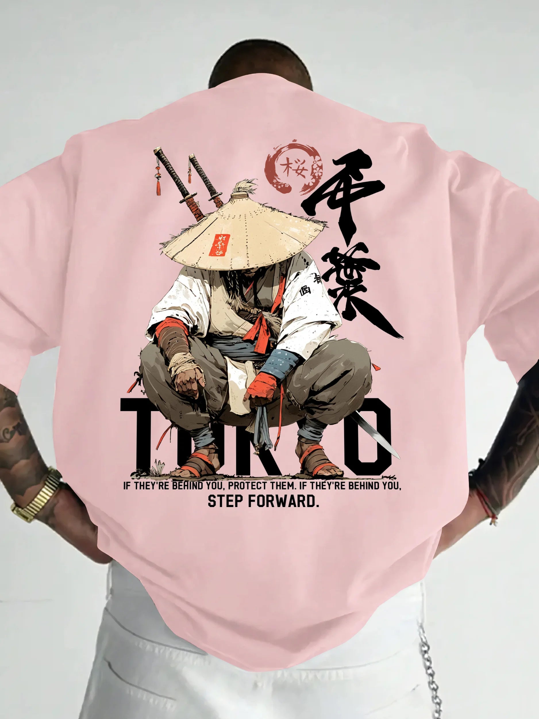 Anime Samurai Tokyo Warrior 100% Cotton Men Women Summer-Autumn Daily Sport Outdoor Leisure Loose Short-Sleeve Street TShirt Top