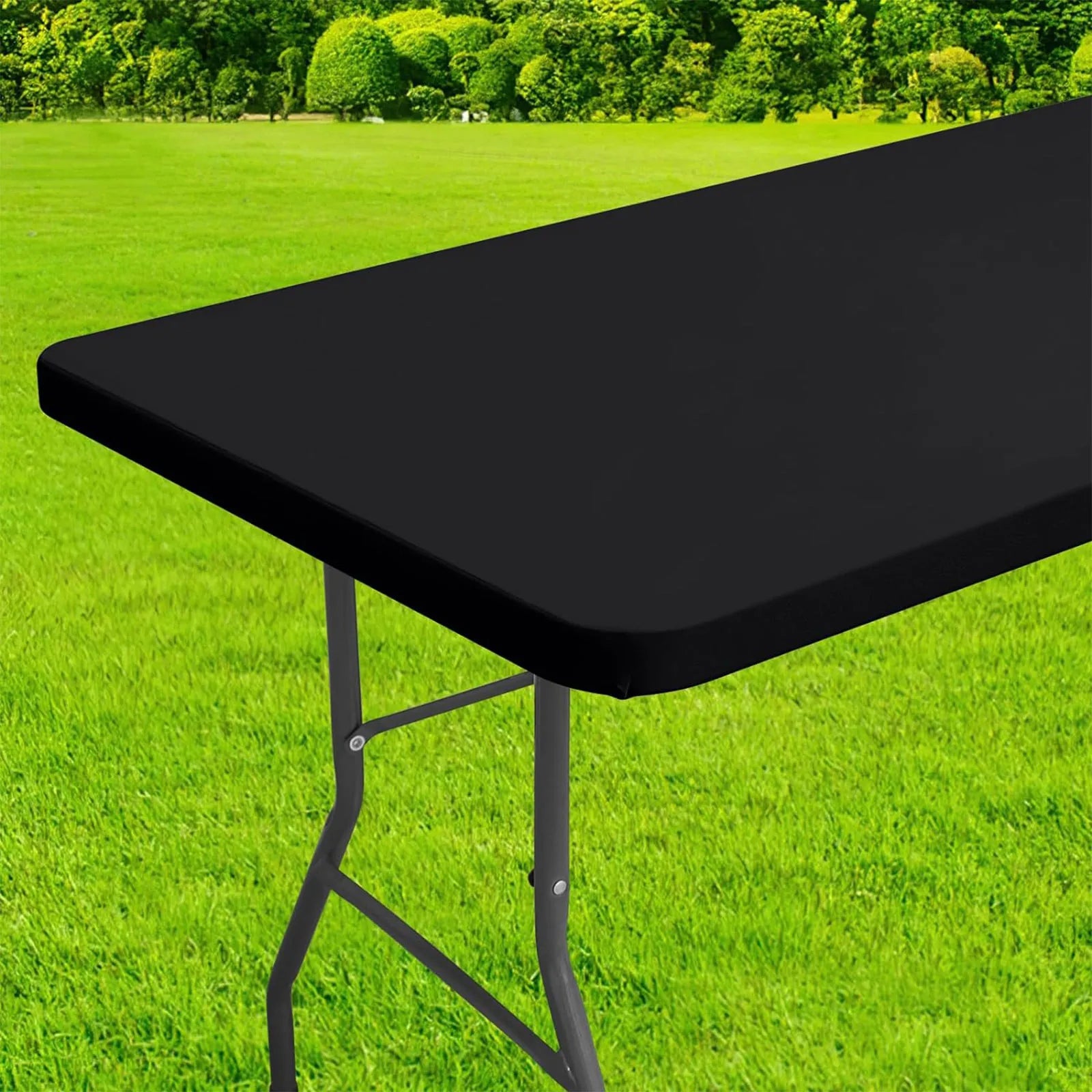 Stretch Tablecloth Cover Washable Polyester Elastic Tablecloth Fits Table Protector Picnic Outdoor Party Wedding Table cloth