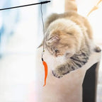 Cat Feather Toy Accessories False Birds Worm Toy with Bell Kitten Cat Toys Interactive Replacement Refill Foam Ball Training