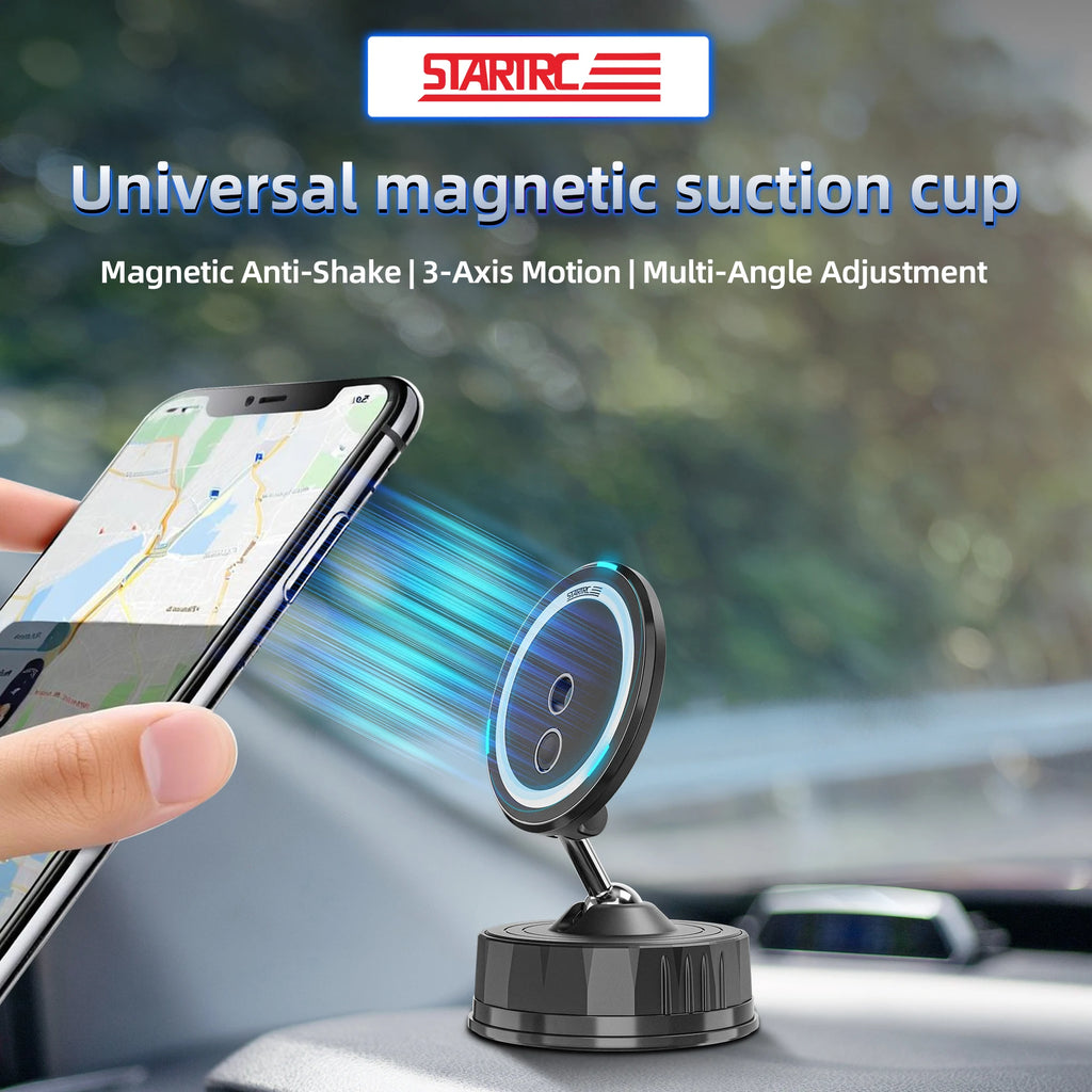Magnetic Phone Holder Rotatable Phone Holder Foldable Design, Vacuum Suction Cup Perfect for Car Dashboard for Phone 12-16