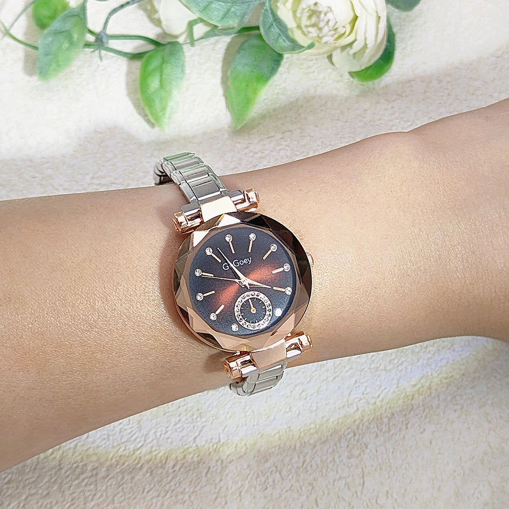 Design Luxury High Class Feeling Women Men Quartz Watch Stainless Steel Strap Width 9mm Trendy Trend Everyday Couples Gifts