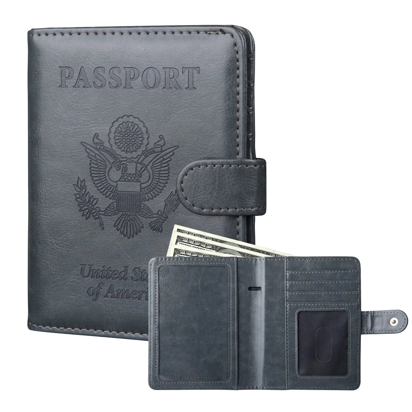 Passport Holder Cover Case RFID Blocking Travel Wallets Card Case for Women Men