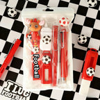 Soccer Sport Stationery Kit Cute Football Themed School Supplies Set With Pens Eraser Correction Tape Keychain Gift For Boys Tee