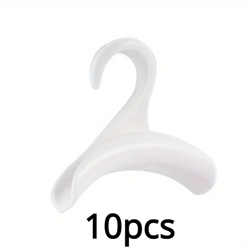 10pcs Widen Multipurpose Hangers Connection Hook Space Saving Hat Silk Scarf Shawls Handbag Hanging Rack Wardrobe Organizer