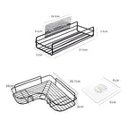 Bathroom Metal Shelves No-Drill Bathroom Organizer Cleaning Supplies Organizer Kitchen Supplies Storage Bathroom Accessories