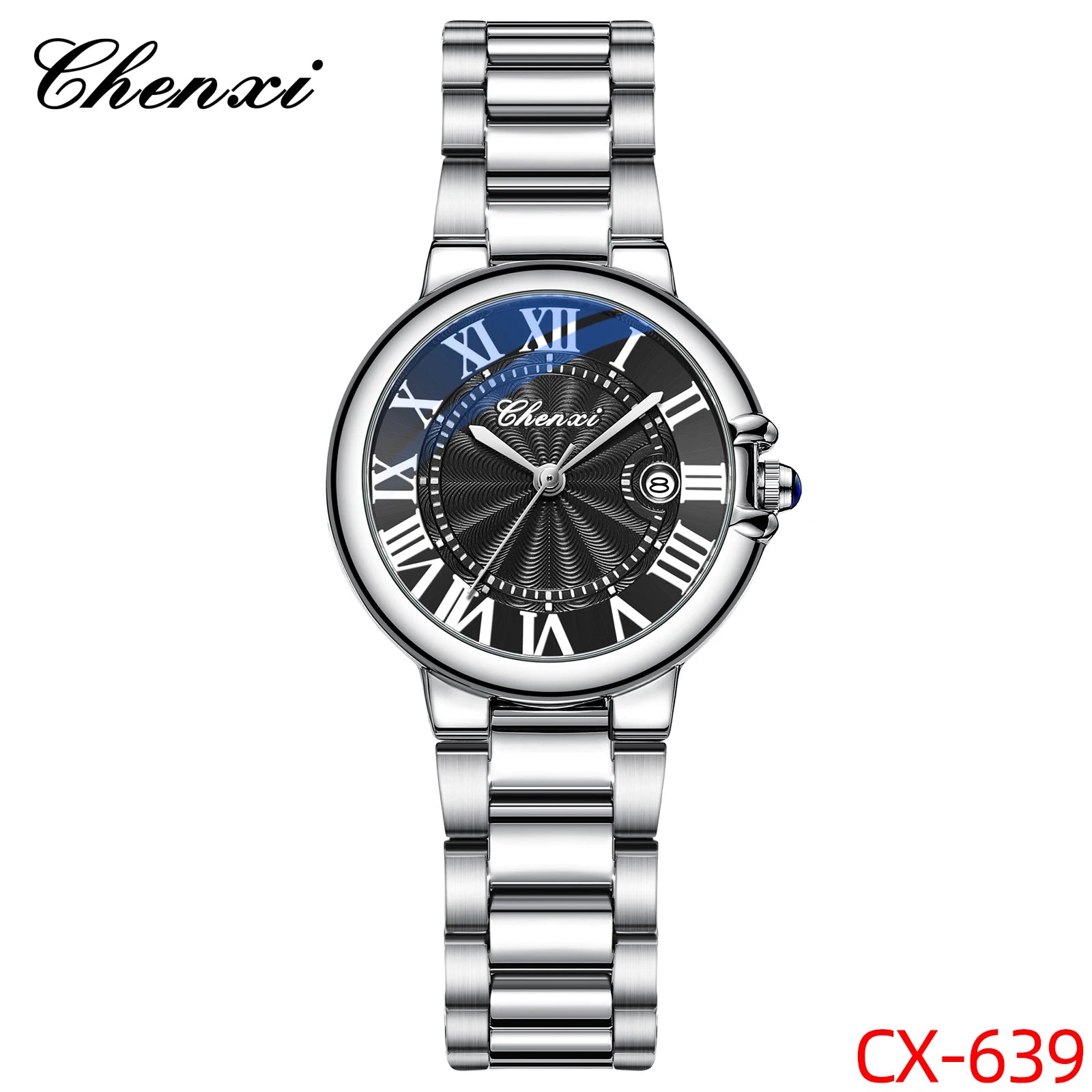 CHENXI Couple Luxury Quartz Wristwatch Stainless Steel Waterproof Luminous Elegant Watch Valentine Gift for Men and Women