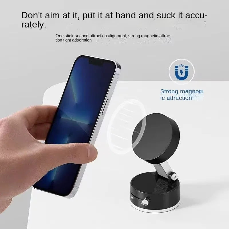 Super Magnetic Phone Holder Foldable Car Phone Holder Dashboard Phone Holder 360 Degree Rotating Vacuum Suction Cup GPS Holder