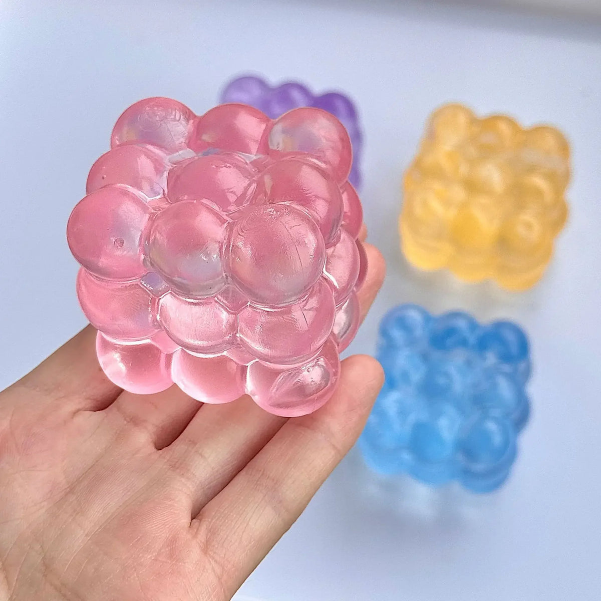 1JJ-New Three-Dimensional Candy Kneading Music Adult Stress Relief Squeeze Sensory Toys Decompression Simulation Cube Party Gift