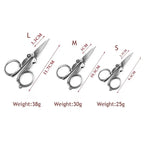 Stainless Steel Foldable Sissors Portable Student Handmade Crafts Scissors Stationery Office DIY School Supplies