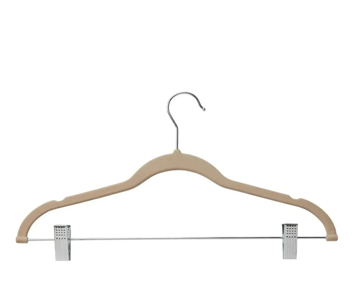 5 Pcs Multifunction Velvet Clothes Hangers with Clips Non-Slip Garment Suit Organizer for Closet Laundry Wardrobe Drying Rack