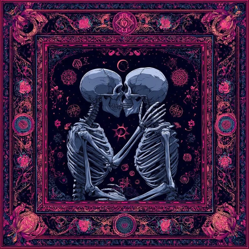 Skeleton Trap Rug, Halloween Floor Mat, Spooky 3D Hole Carpet, Gothic Home Decor