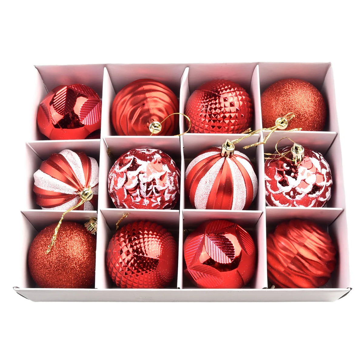 12PCS 6CM Christmas Ball Ornaments Xmas Tree Hanging Pendant For Christmas Decorations 2025 Navidad New Year Gifts Green Pink