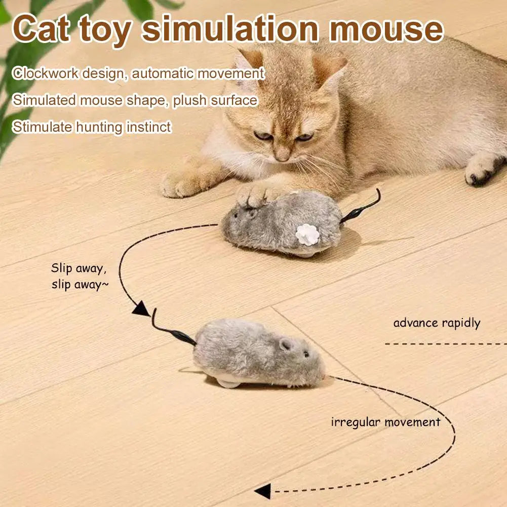 Interactive Simulation Mouse Cat Toy Automatic Sound Pet Toy Durable Bite-proof Suitable for Indoor Cats and Dogs Pet Supplies