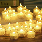 LED Flameless Pillar Candles Realistic Flickering Plastic Candle Night Light for Home Party Wedding Christmas Halloween Decor ﻿