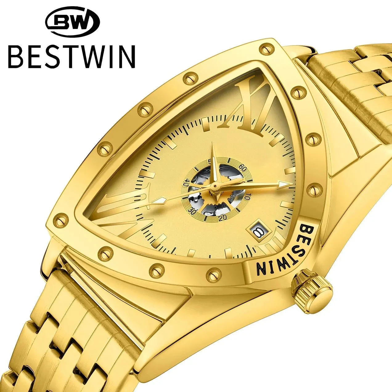 Men Watches Unique Design Top Brand Luxury Men's Wrist Watches Quartz Wristwatch Fashion Male Clock Stainless Steel Band